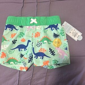 Dinosaur Print Kids Swim Shorts